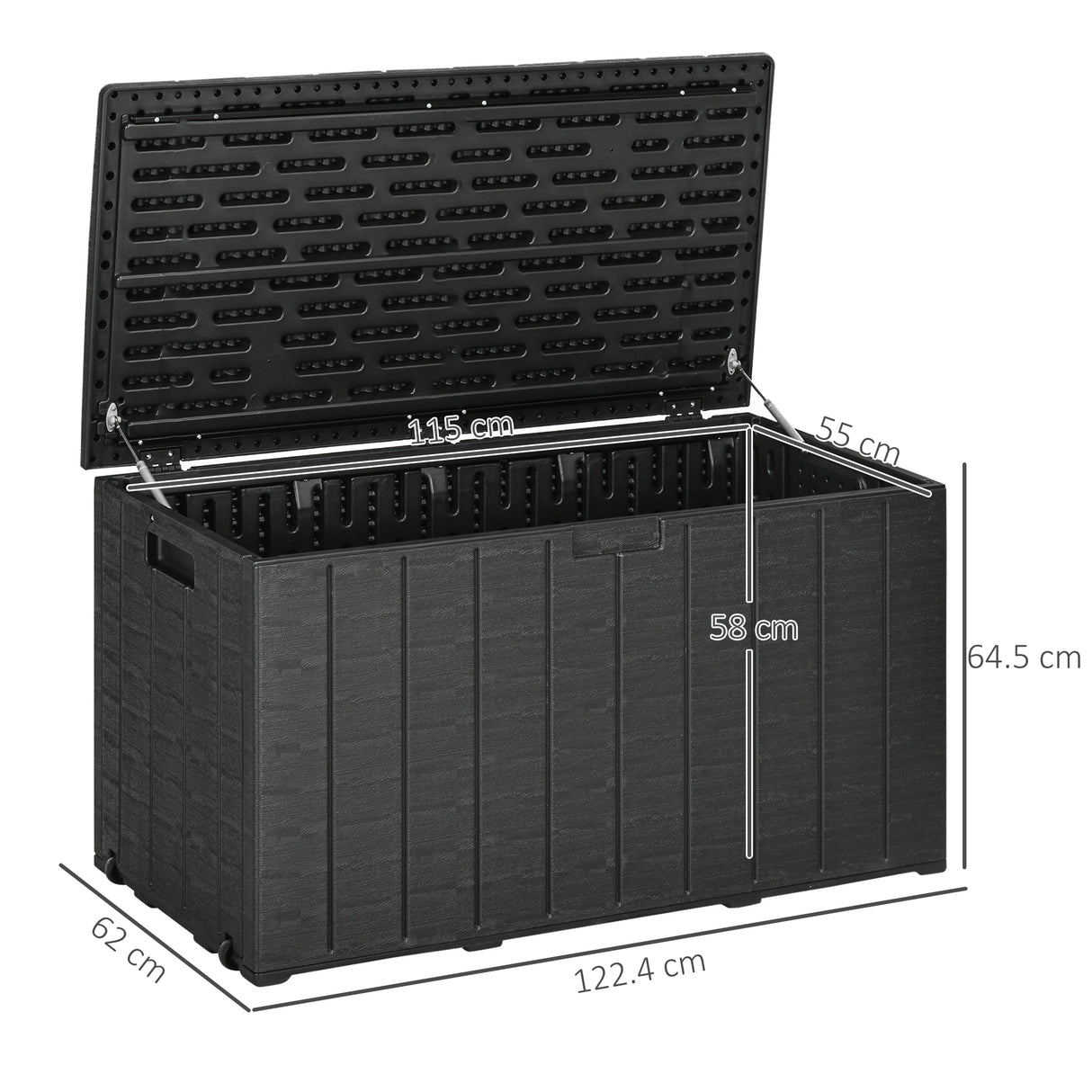 Polyethylene Outdoor Garden Storage Box 336Ltr - Velmora
