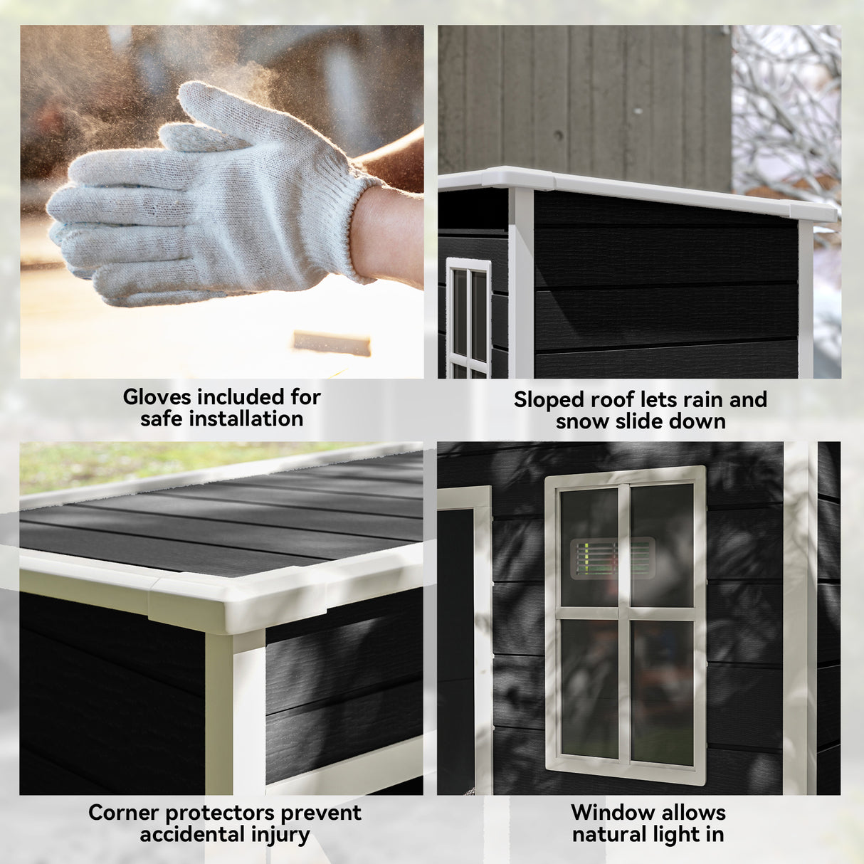 Polypropylene Outdoor Garden Shed 5ft x 3ft - Velmora