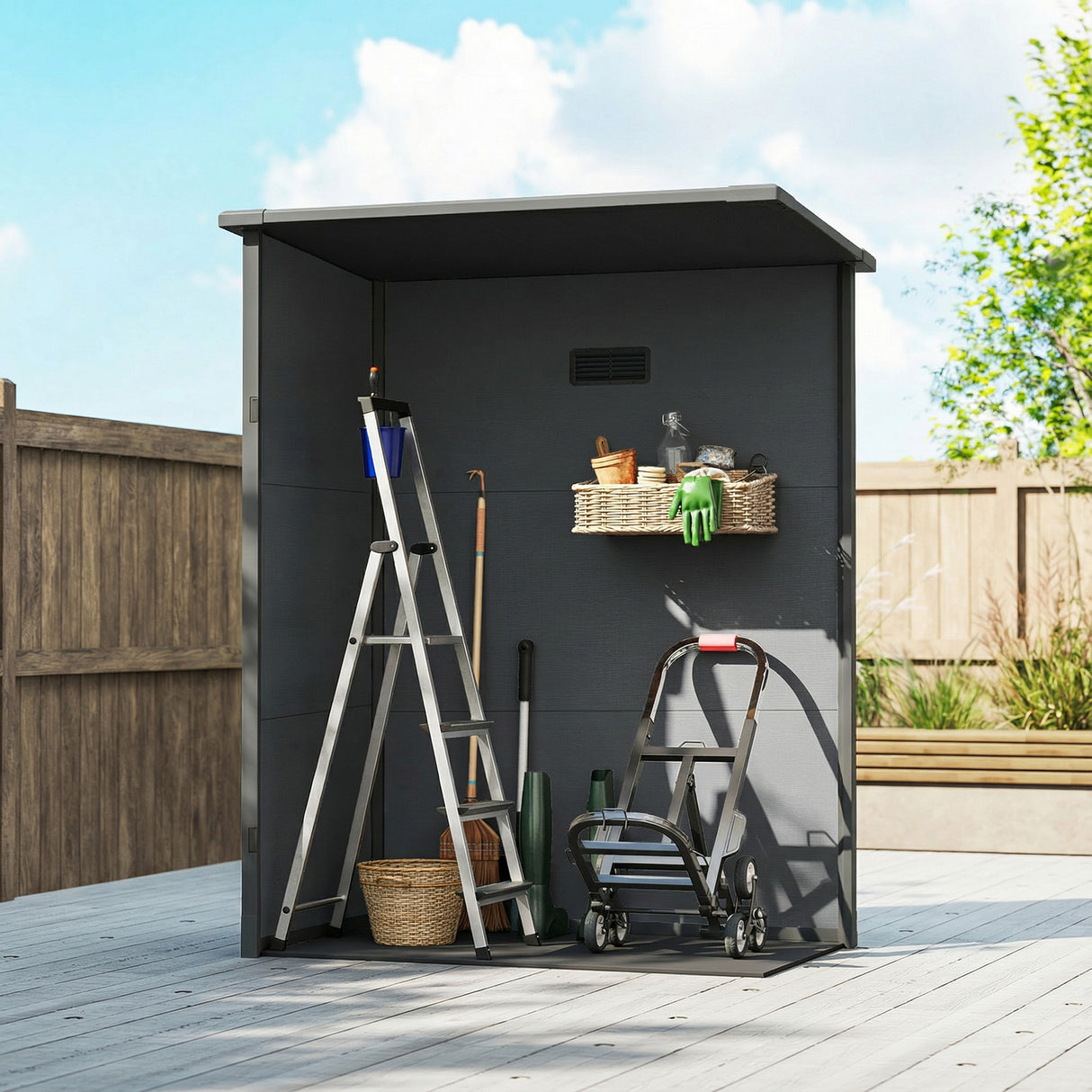 Polypropylene Outdoor Garden Shed 5ft x 3ft - Velmora