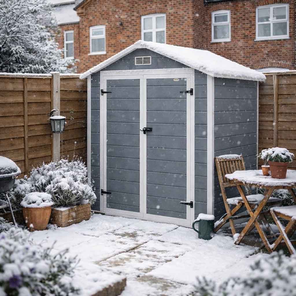 Polypropylene Outdoor Garden Storage Shed 6ft x 4.5ft - Velmora