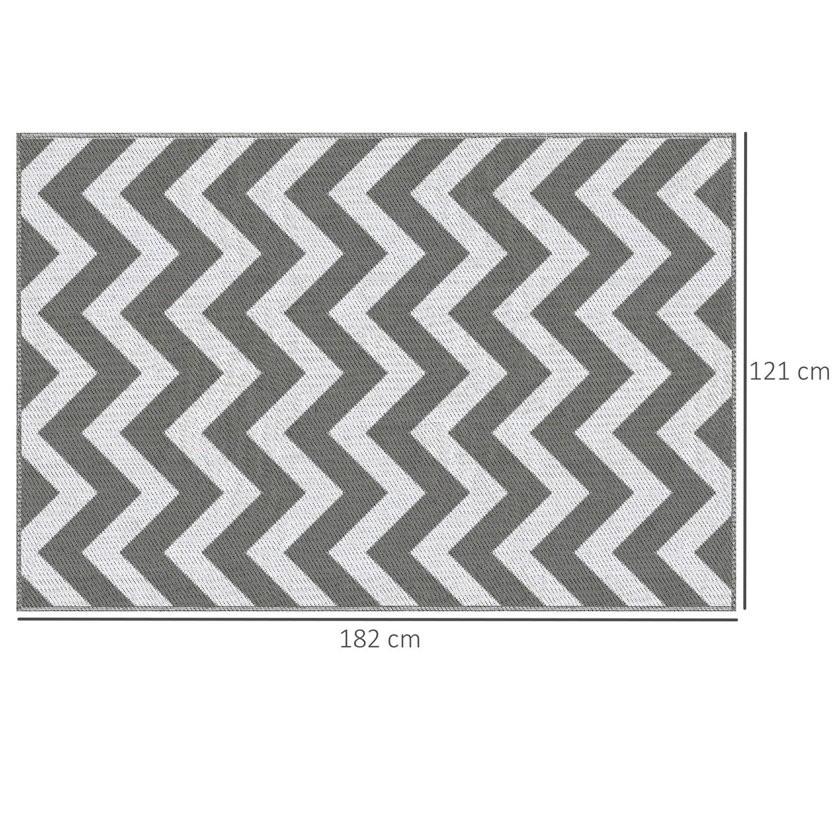 Polypropylene Outdoor Reversible Plastic Straw Rug 182cm Wide - Velmora