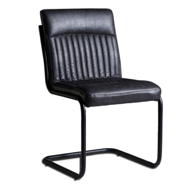 Faux Leather Dining Chairs in Set Of 2 - Inverley Designs