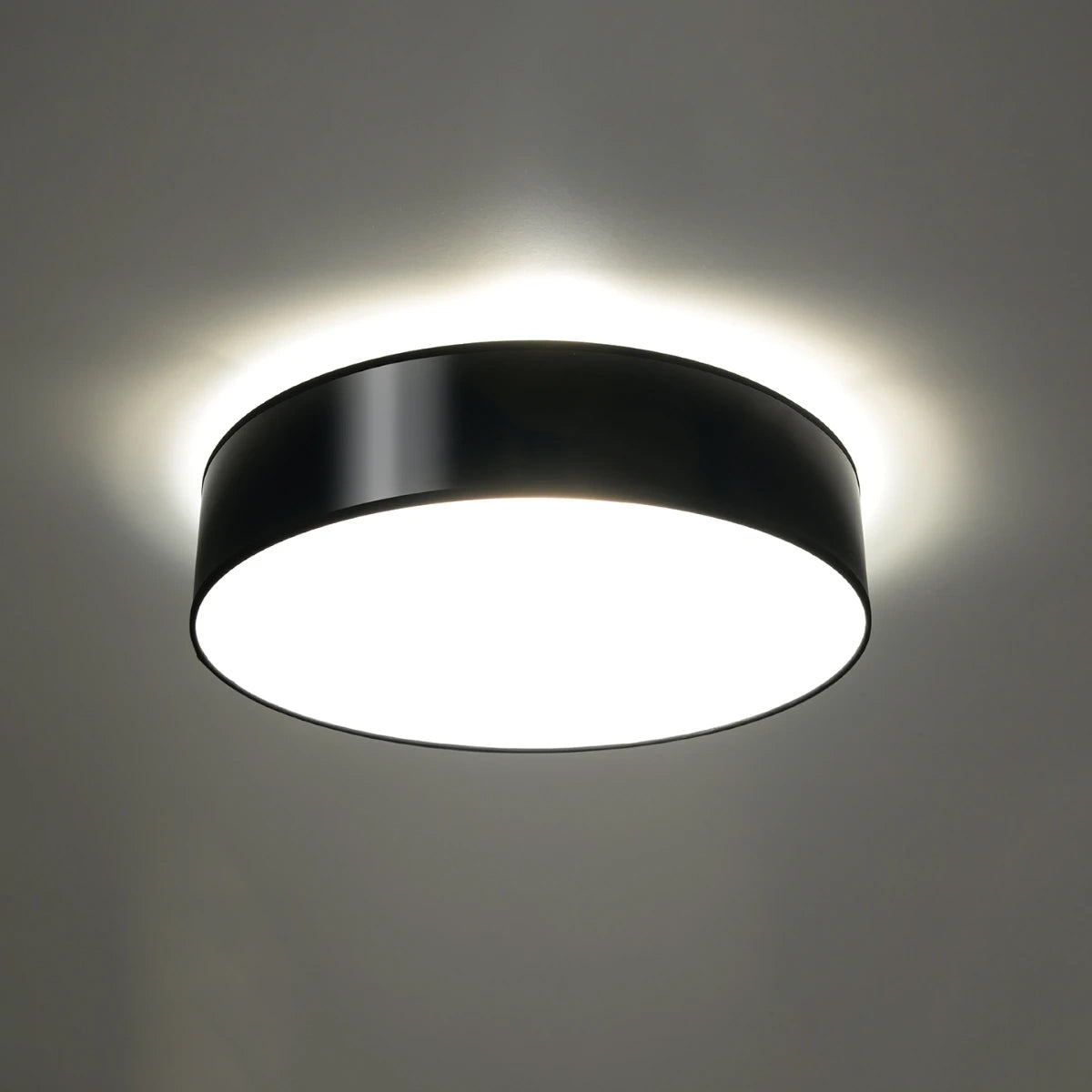PVC Ceiling Light Round With Arena 55 Lamp - Spanish Orange