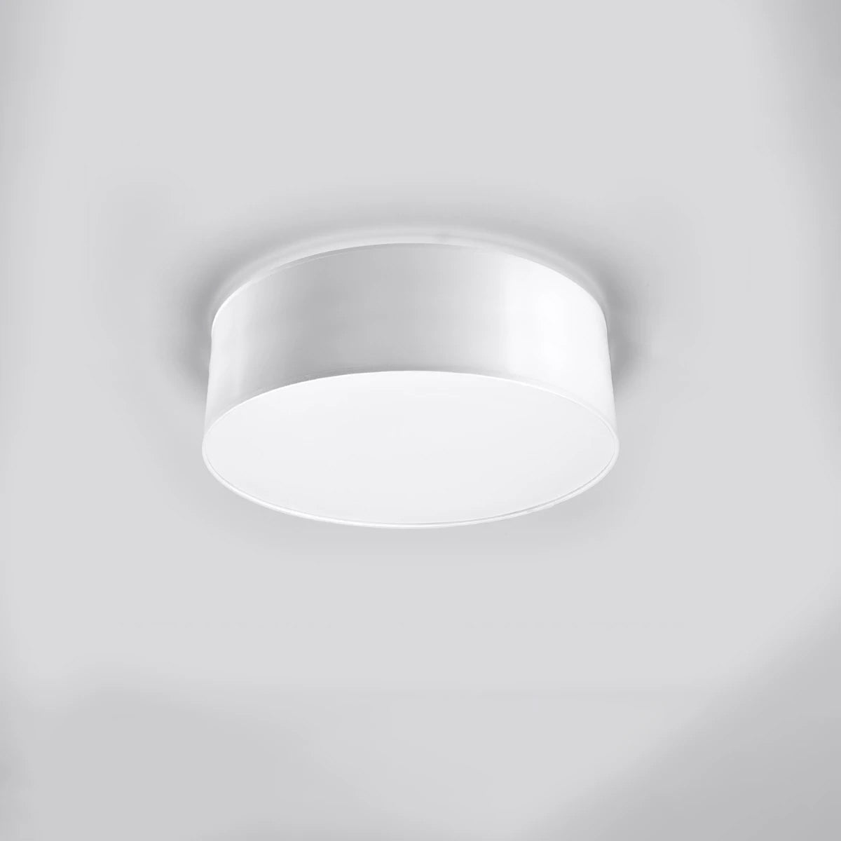 PVC Ceiling Light Round With Arena Lamp - Spanish Orange