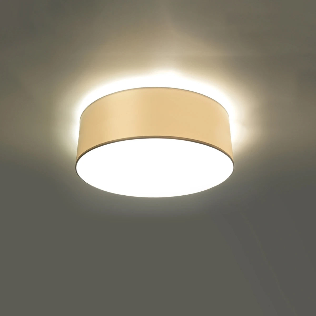 PVC Ceiling Light Round With Arena Lamp - Spanish Orange