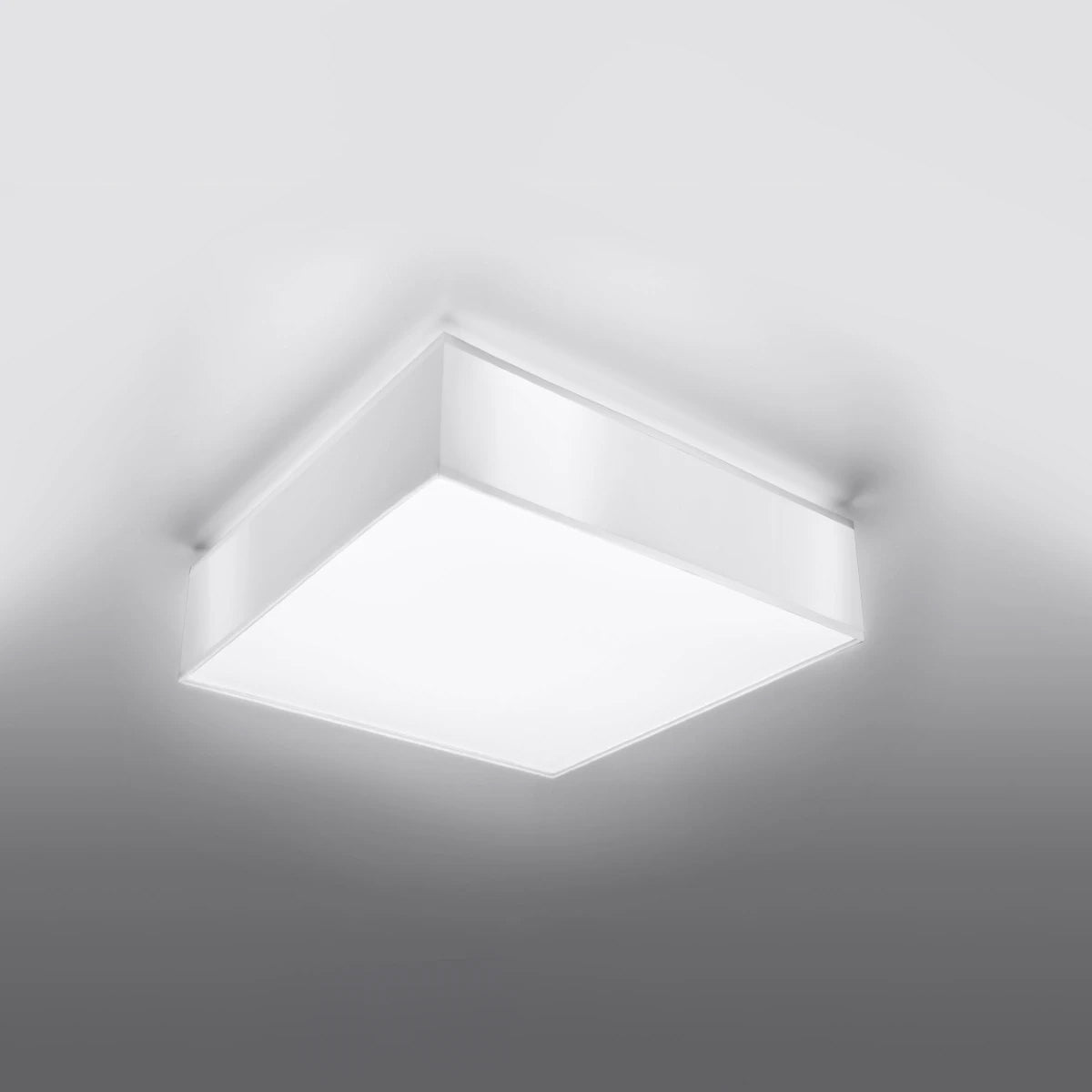 PVC Ceiling Light Square With Horus 35 Lamp - Spanish Orange