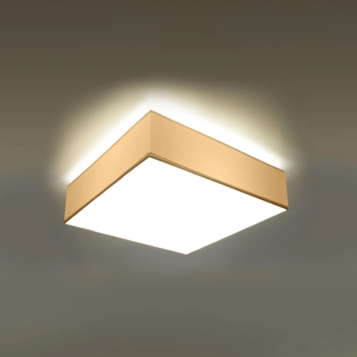 PVC Ceiling Light Square With Horus 35 Lamp - Spanish Orange
