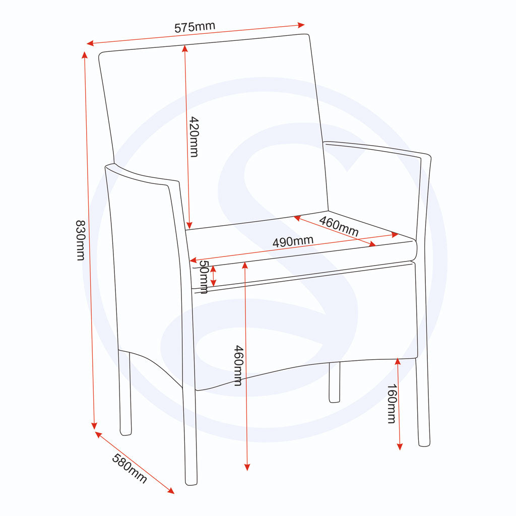 Rattan Garden Set 3 Piece - Willow