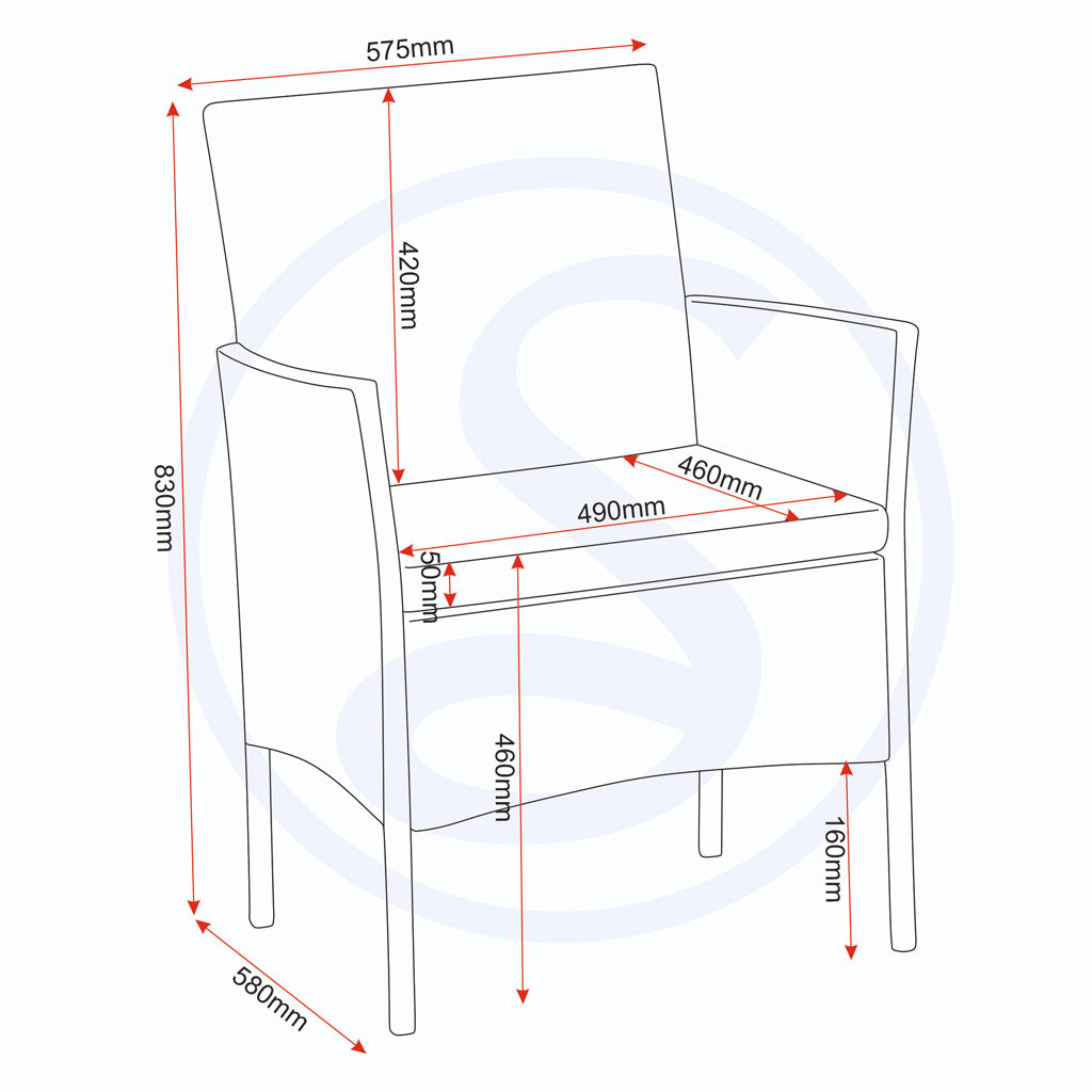 Rattan Garden Set 4 Piece - Willow