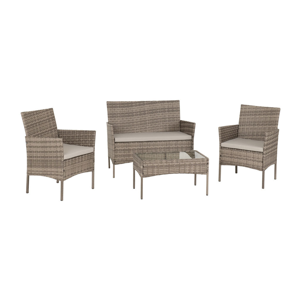 Rattan Garden Set 4 Piece - Willow