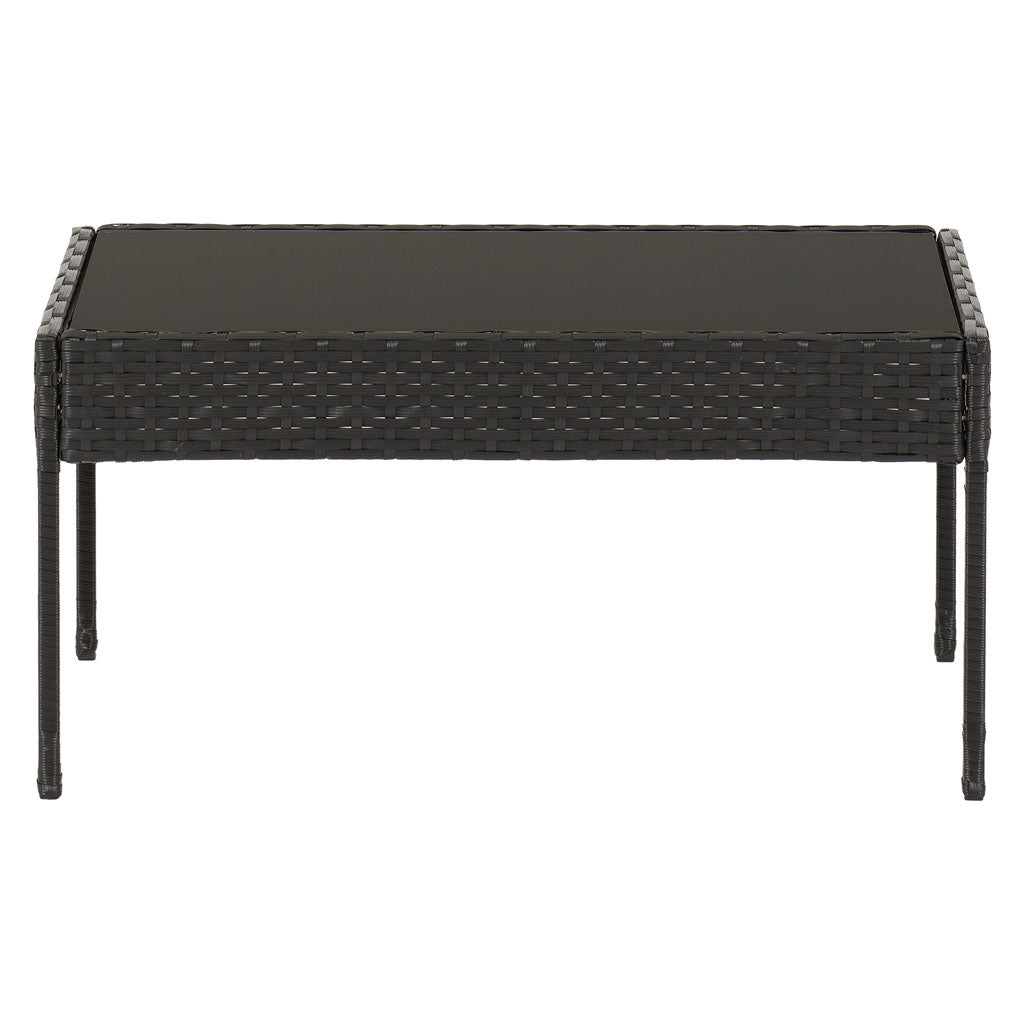 Rattan Garden Set 4 Piece With Coffee Table - Cedar