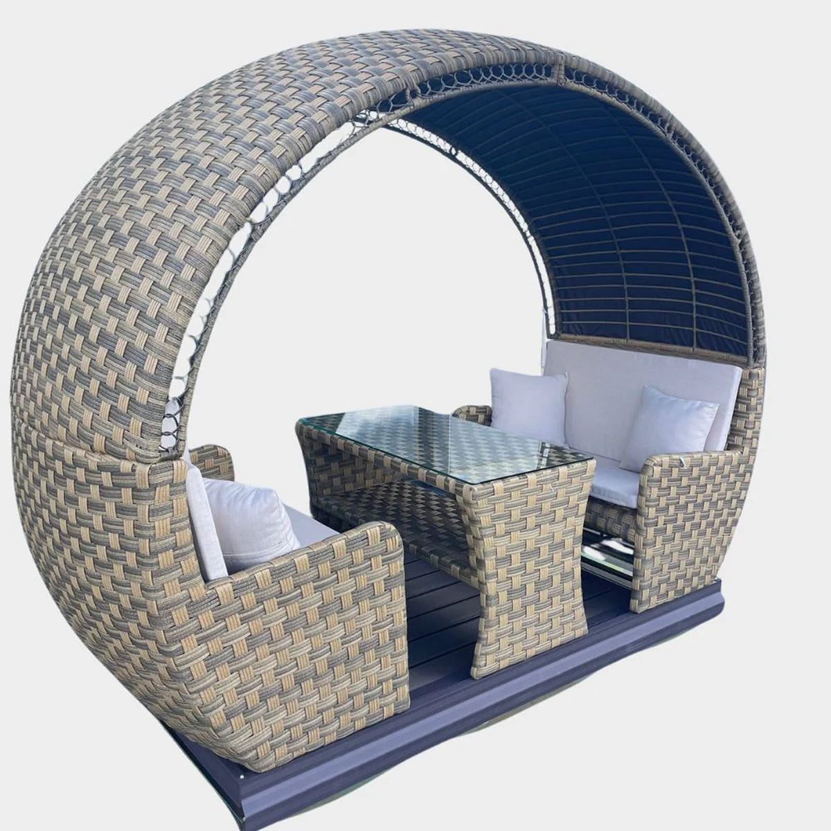 Rattan Weave Garden Seating Set Sliding - Ellington