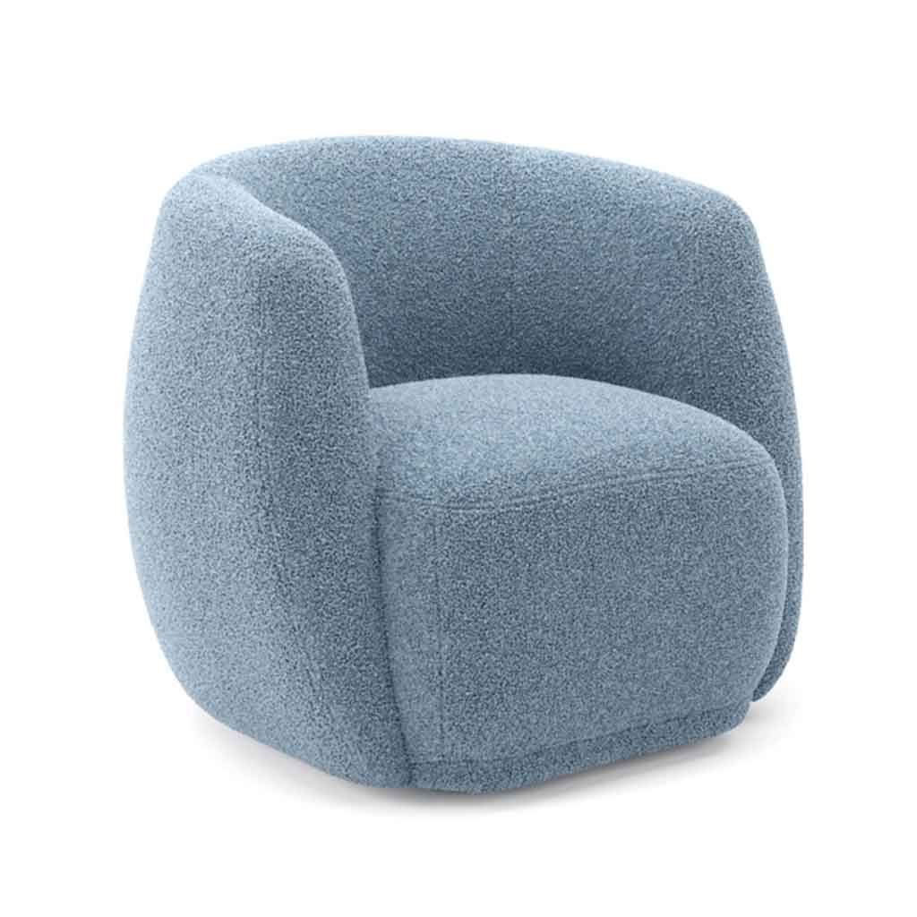 Sherpa Fabric Tub Chair - Clay