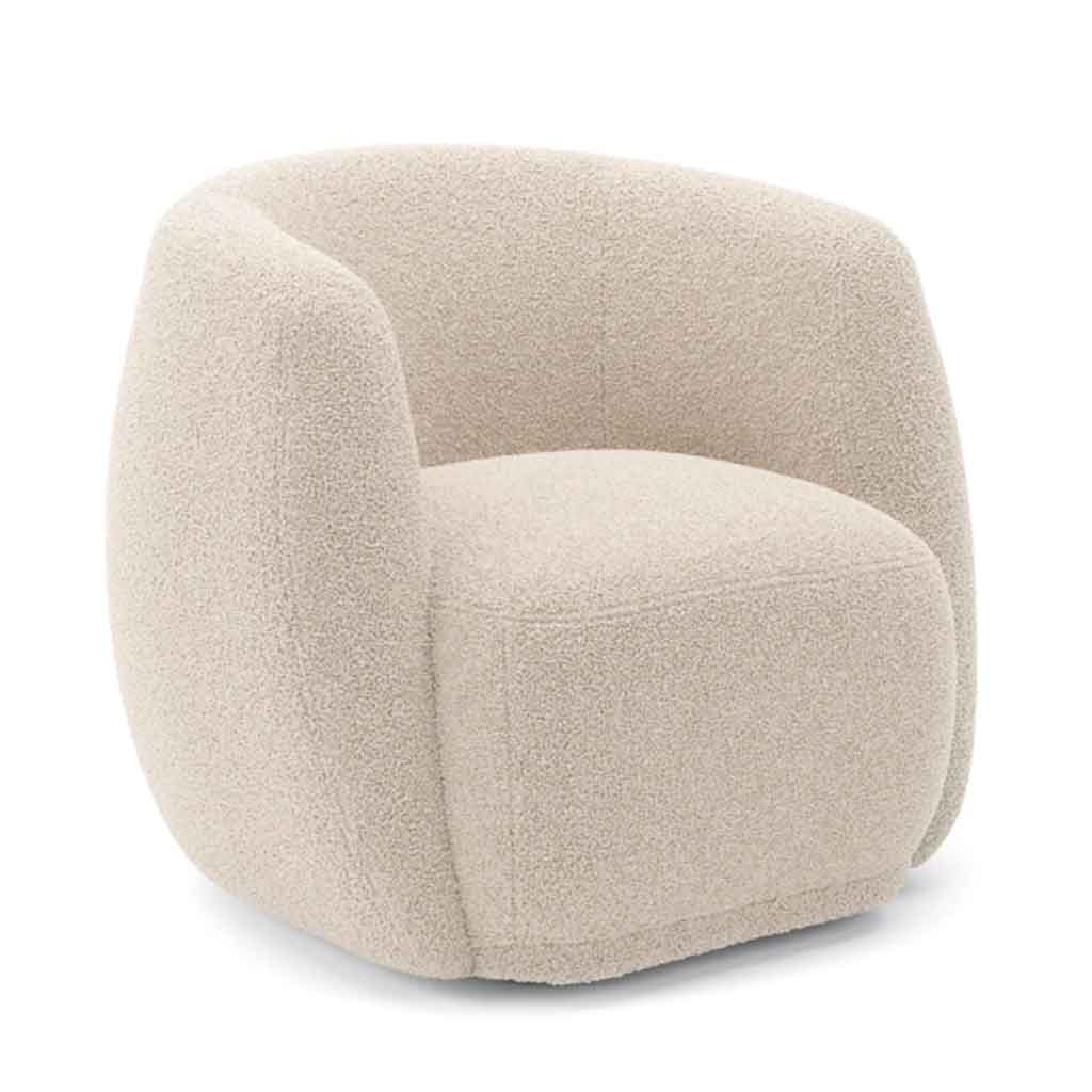 Sherpa Fabric Tub Chair - Clay