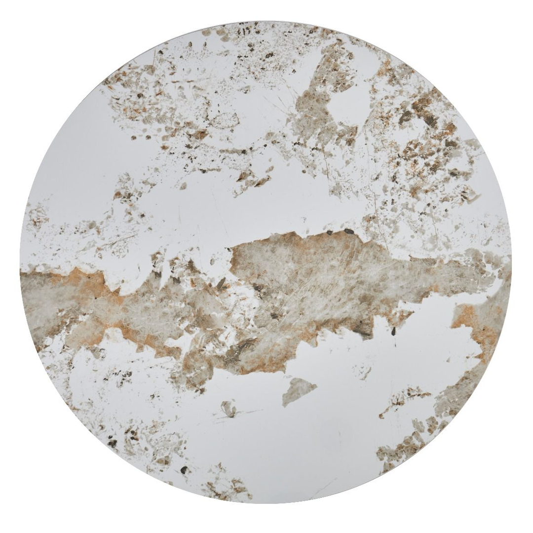 Sintered Stone Coffee And End Table in Round - Luna