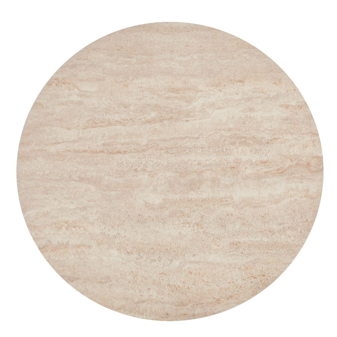 Sintered Stone Coffee And End Table in Round - Luna