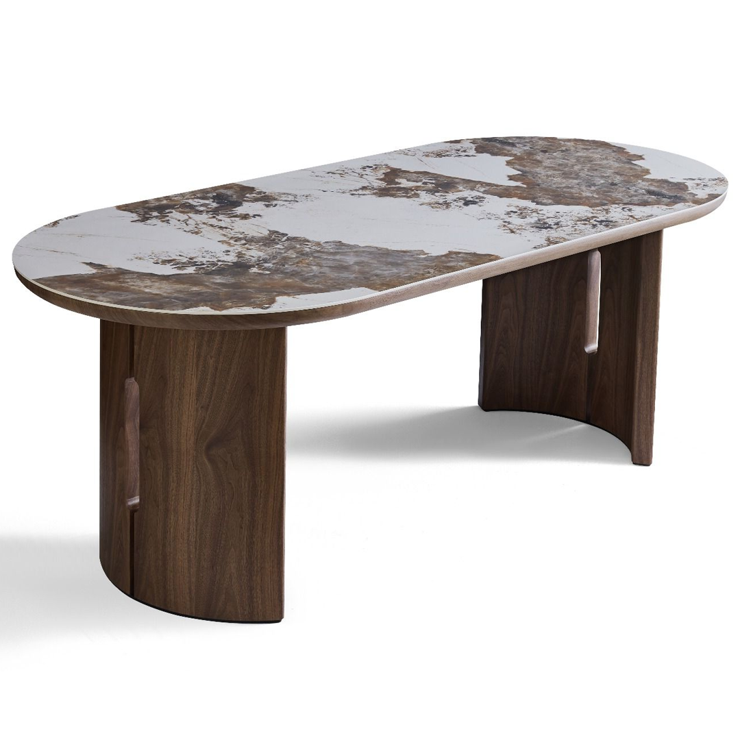 Sintered Stone Dining Table in Oval for 6 to 8 People - Isabella