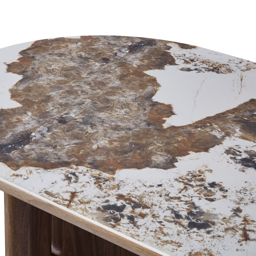 Sintered Stone Dining Table in Oval for 6 to 8 People - Isabella