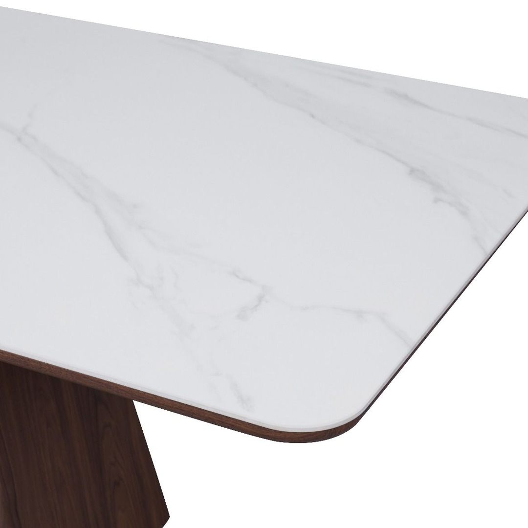 Sintered Stone Dining Table in Rectangular for 6 People - Ezra