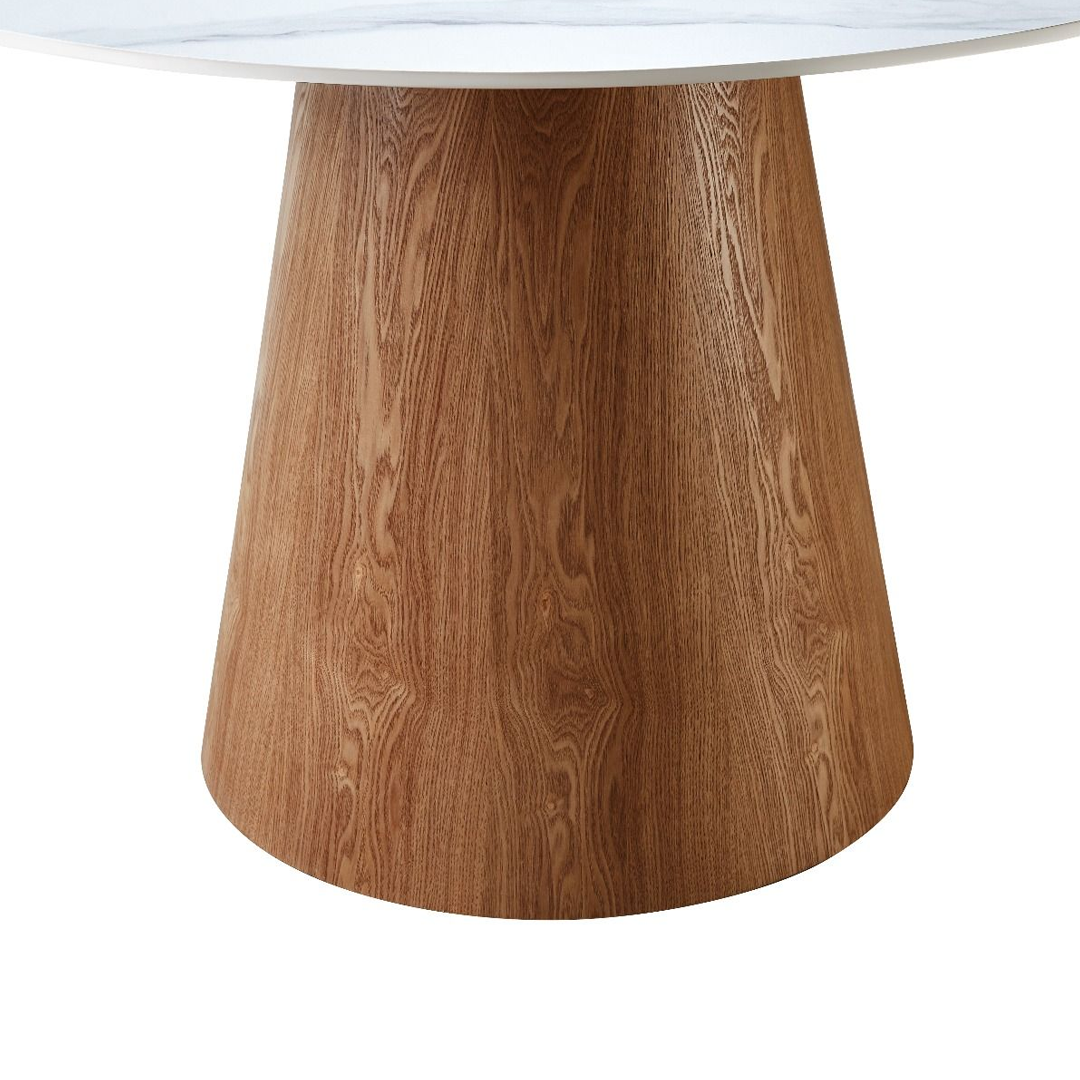 Sintered Stone Dining Table in Round for 6 People - Lilian