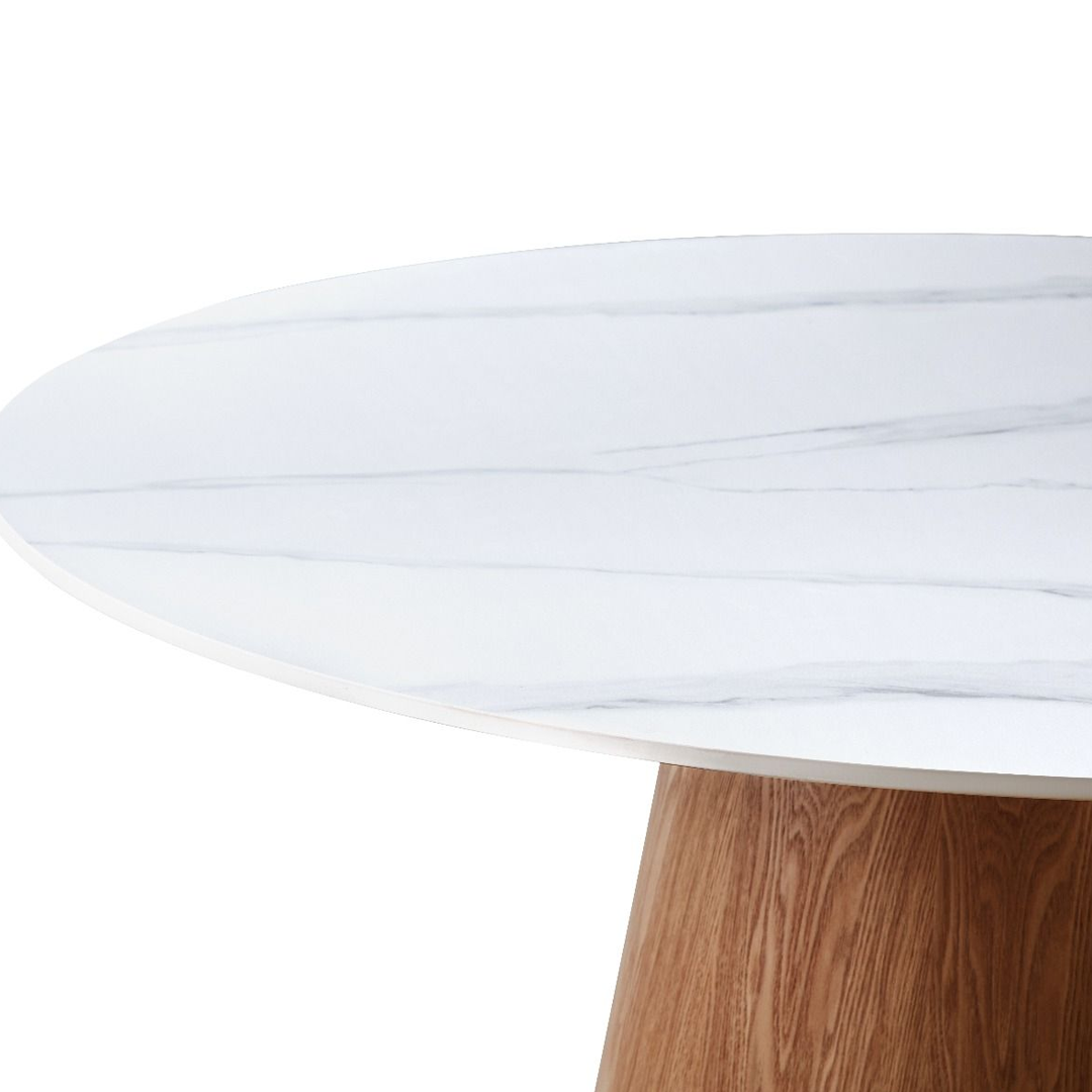 Sintered Stone Dining Table in Round for 6 People - Lilian