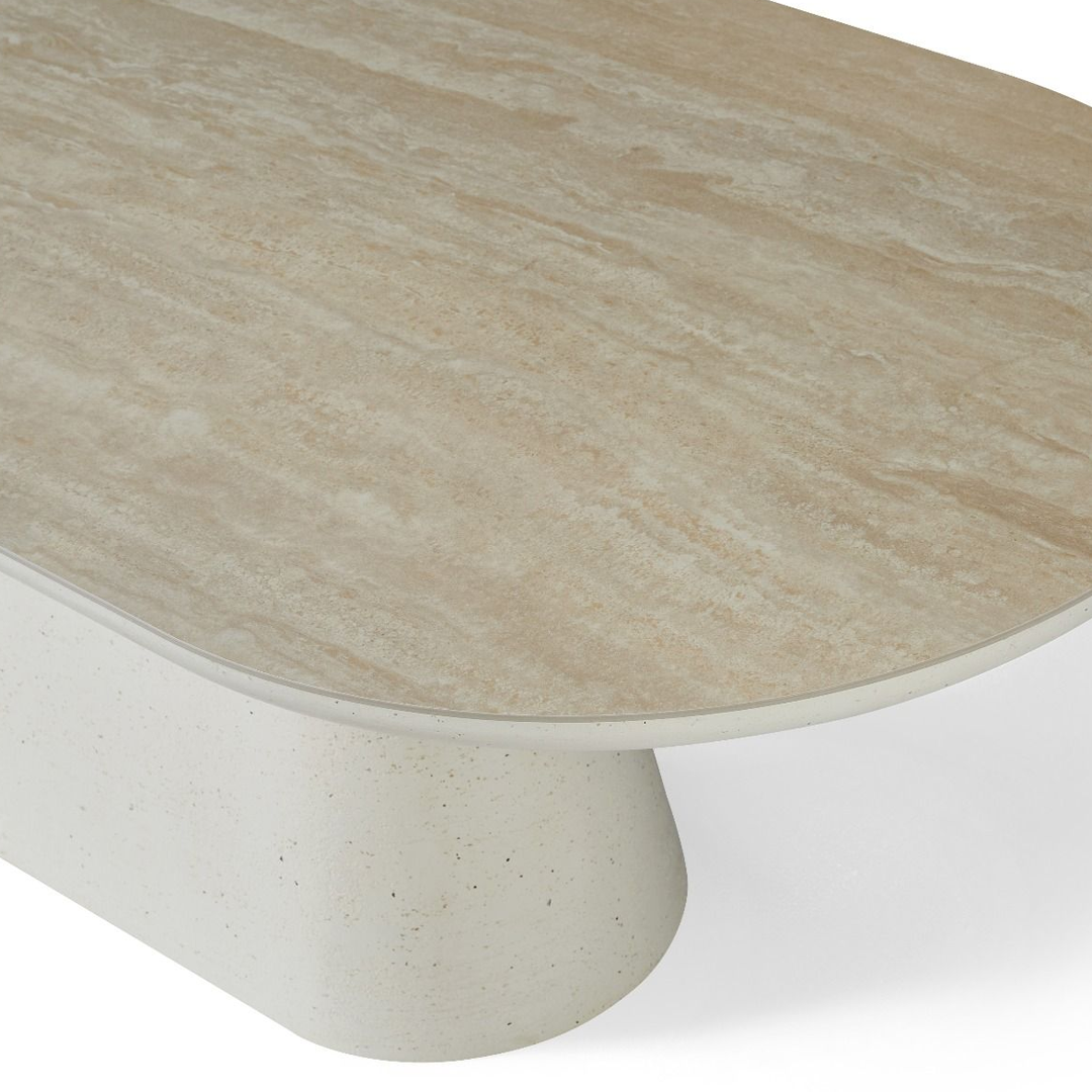 Sintered Stone Dining Table Large in Oval for 6 to 8 People - Celine