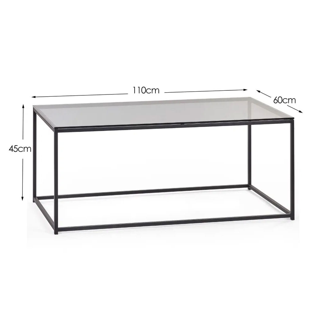 Smoked Glass Coffee Table Rectangular - Chicago