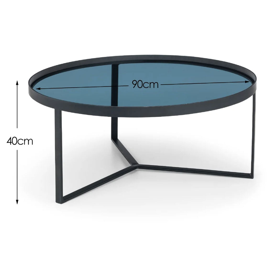 Smoked Glass Coffee Table Round - Loft