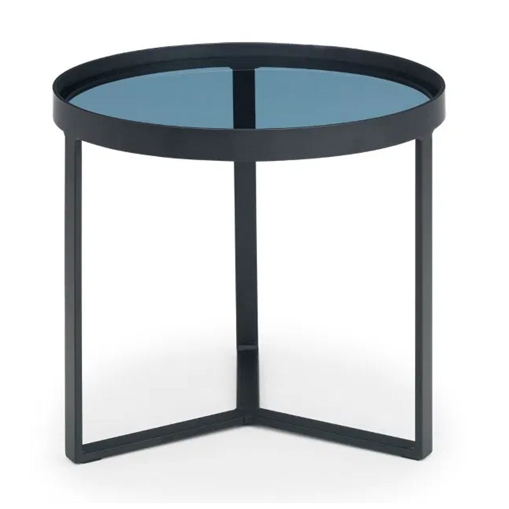 Smoked Glass Lamp Table Round - Loft