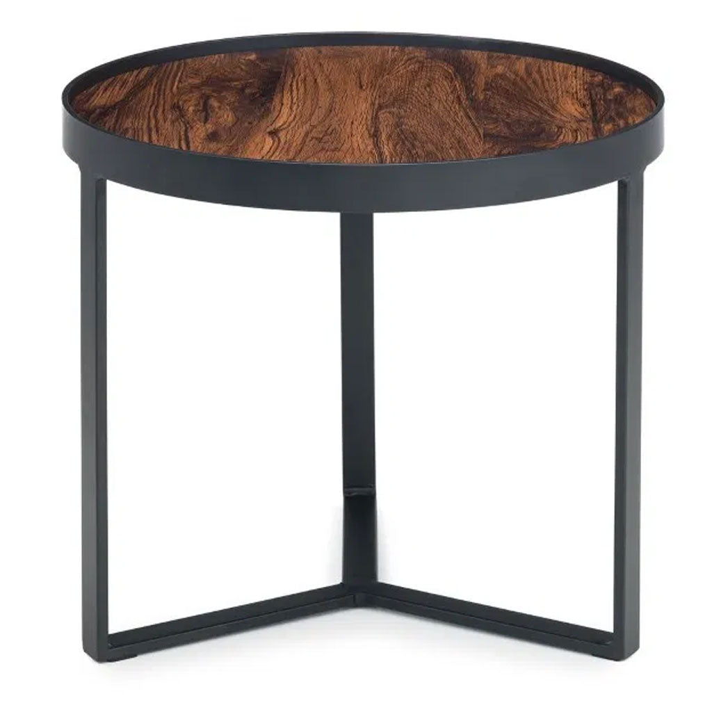 Smoked Glass Lamp Table Round - Loft