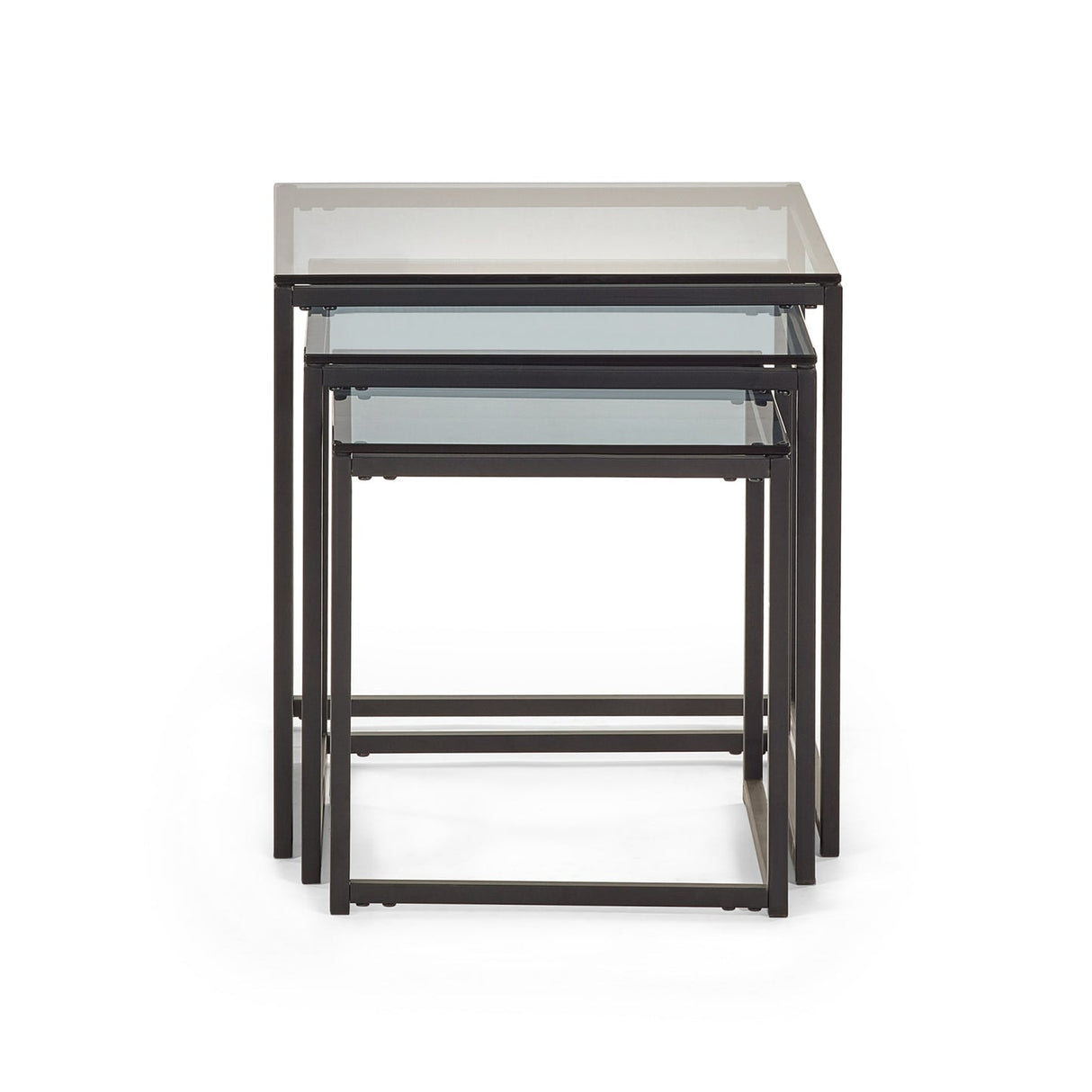 Smoked Glass Nest Of 3 Tables - Chicago