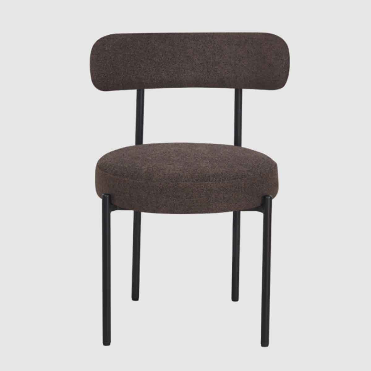 Soft Weave Fabric Dining Chairs 50cm Wide in Set Of 2 - Flora