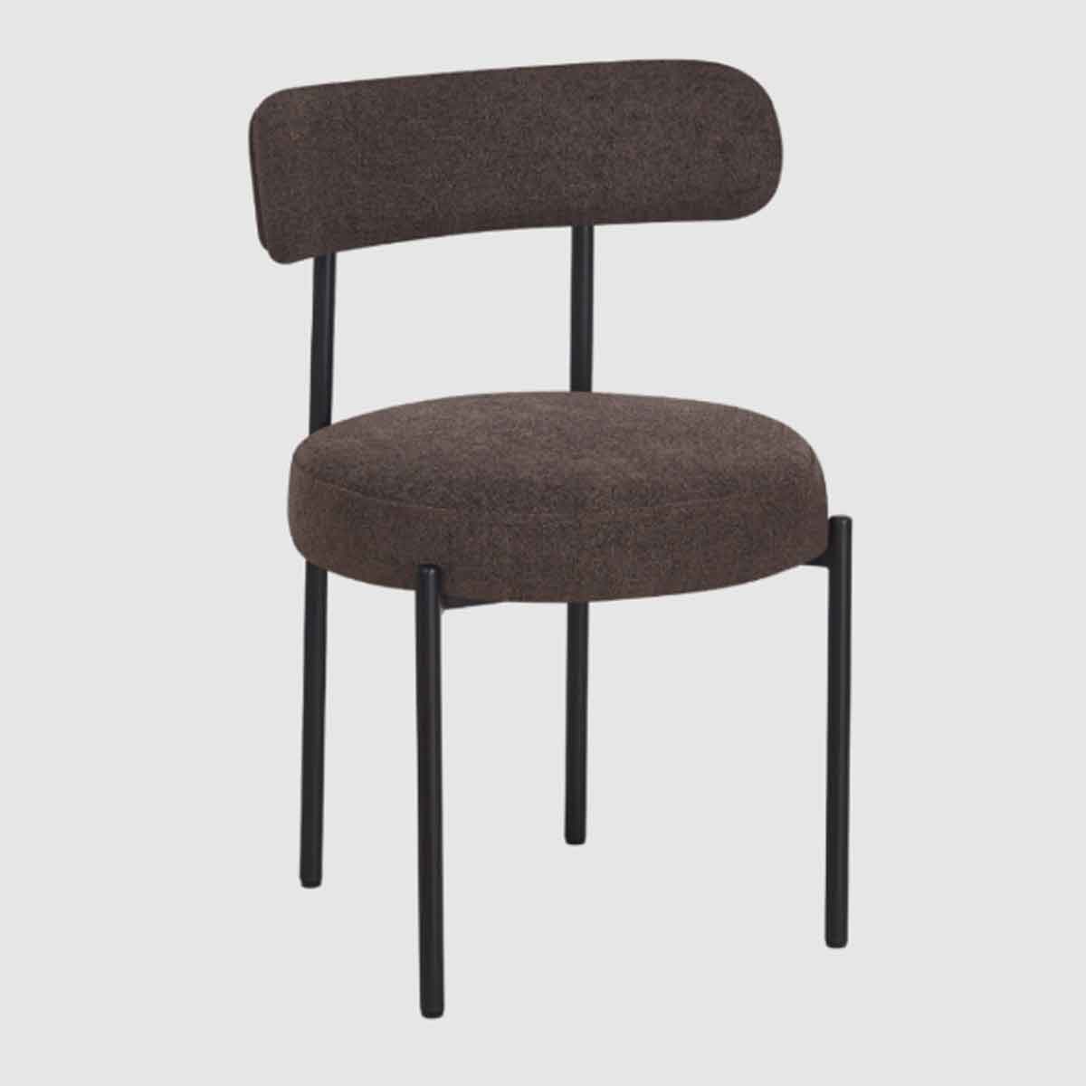 Soft Weave Fabric Dining Chairs 50cm Wide in Set Of 2 - Flora