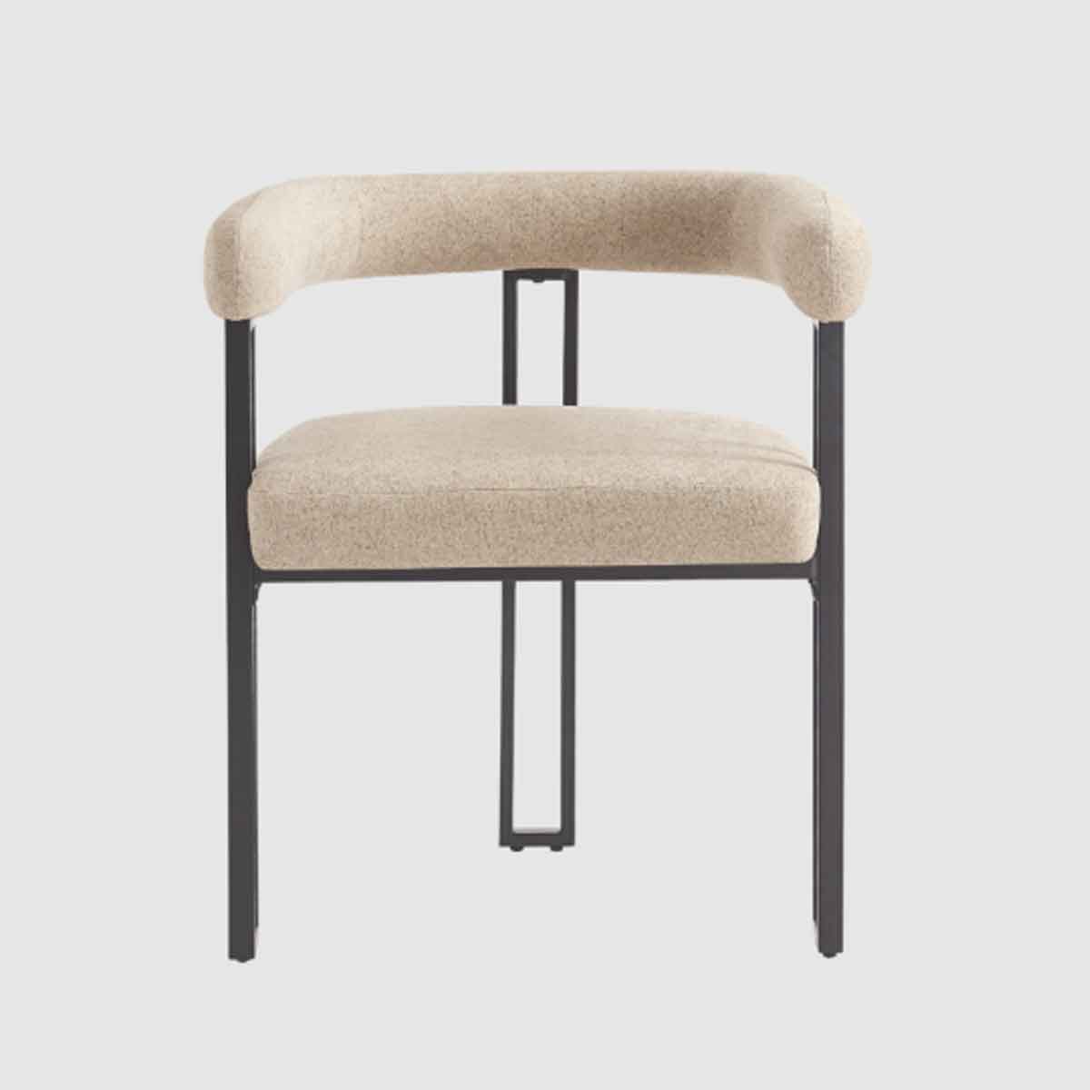 Soft Weave Fabric Dining Chairs 52cm Wide in Set Of 2 - Bloom
