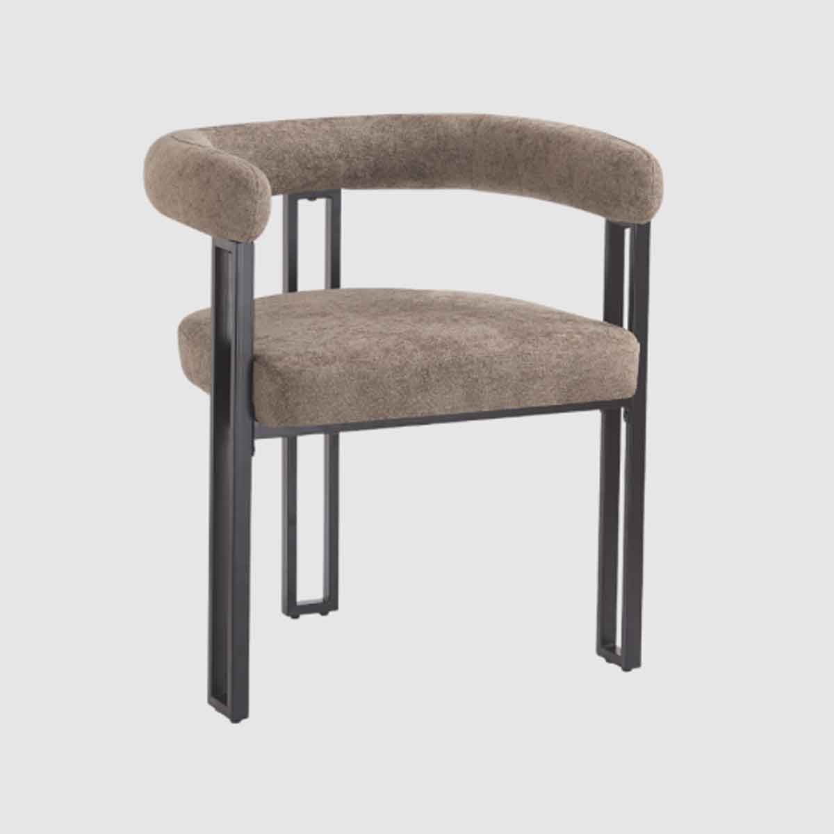 Soft Weave Fabric Dining Chairs 52cm Wide in Set Of 2 - Bloom