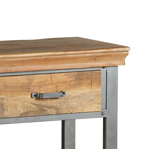 Solid Acacia Wood Console Table With 2 Drawers - Metropolis