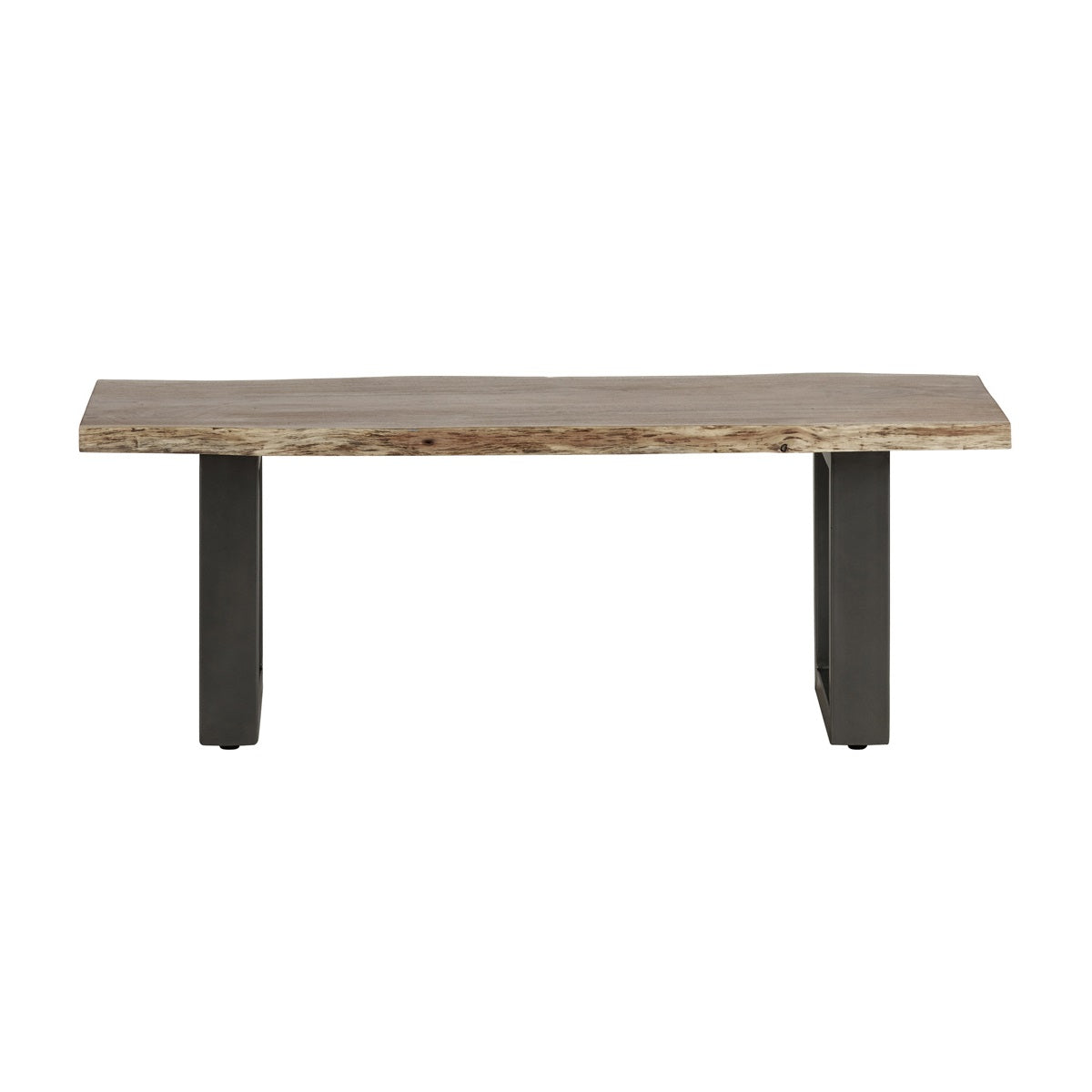 Solid Acacia Wood Dining Bench for 2 People - Baltic Live Edge