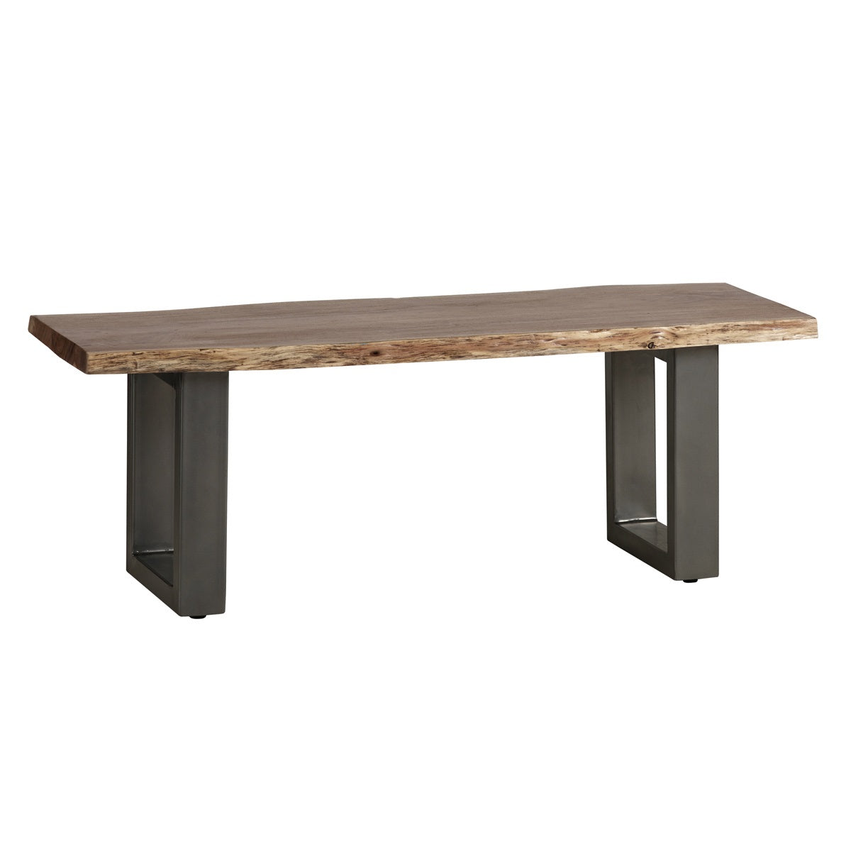 Solid Acacia Wood Dining Bench for 2 People - Baltic Live Edge
