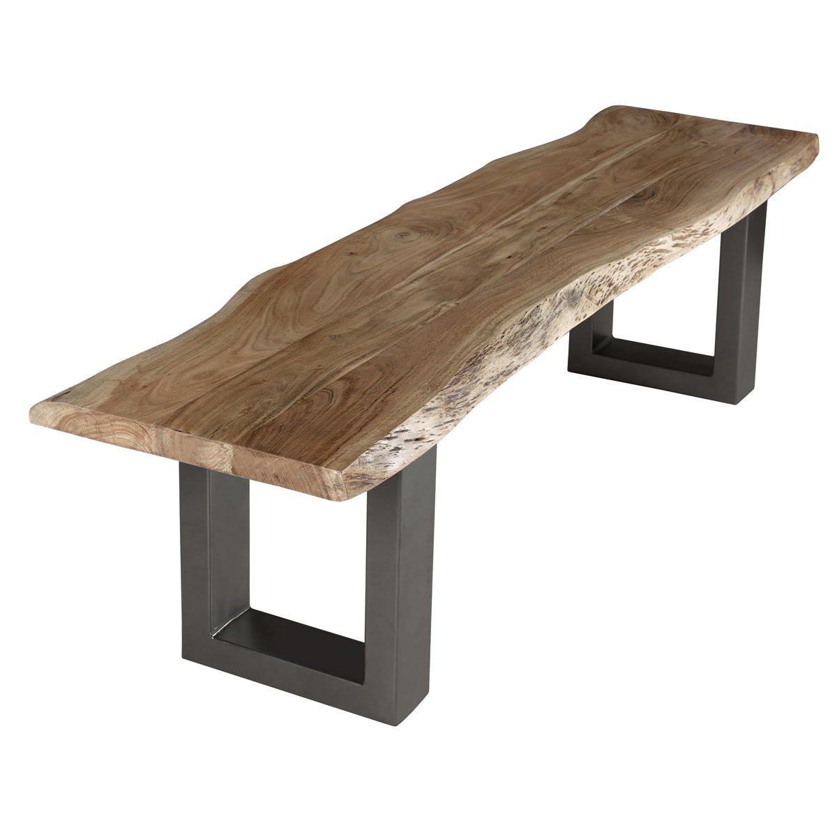 Solid Acacia Wood Dining Bench for 3 People - Baltic Live Edge