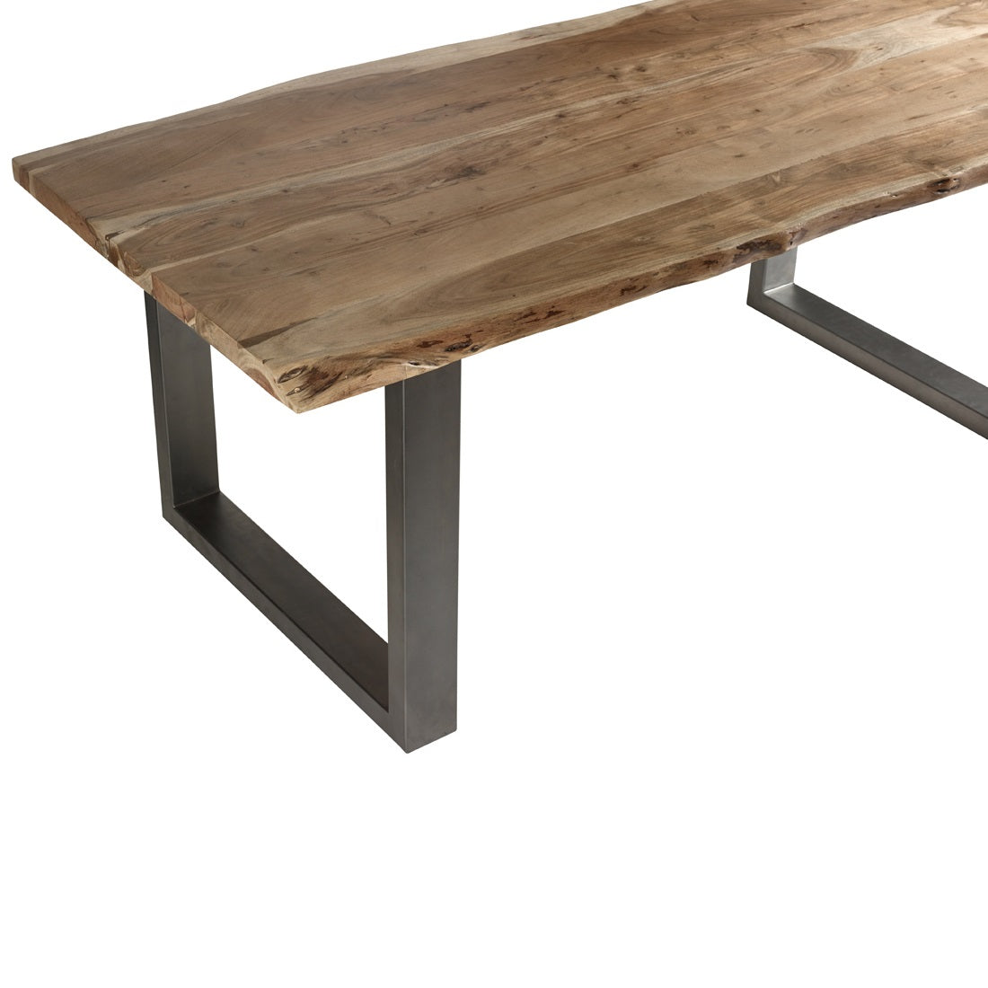 Solid Acacia Wood Dining Table for 6 to 8 People - Baltic Live Edge