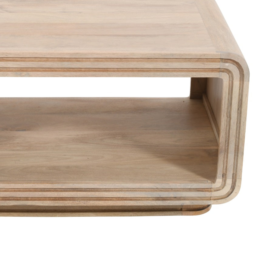 Solid Hardwood Coffee Table Rectangular - Hudson