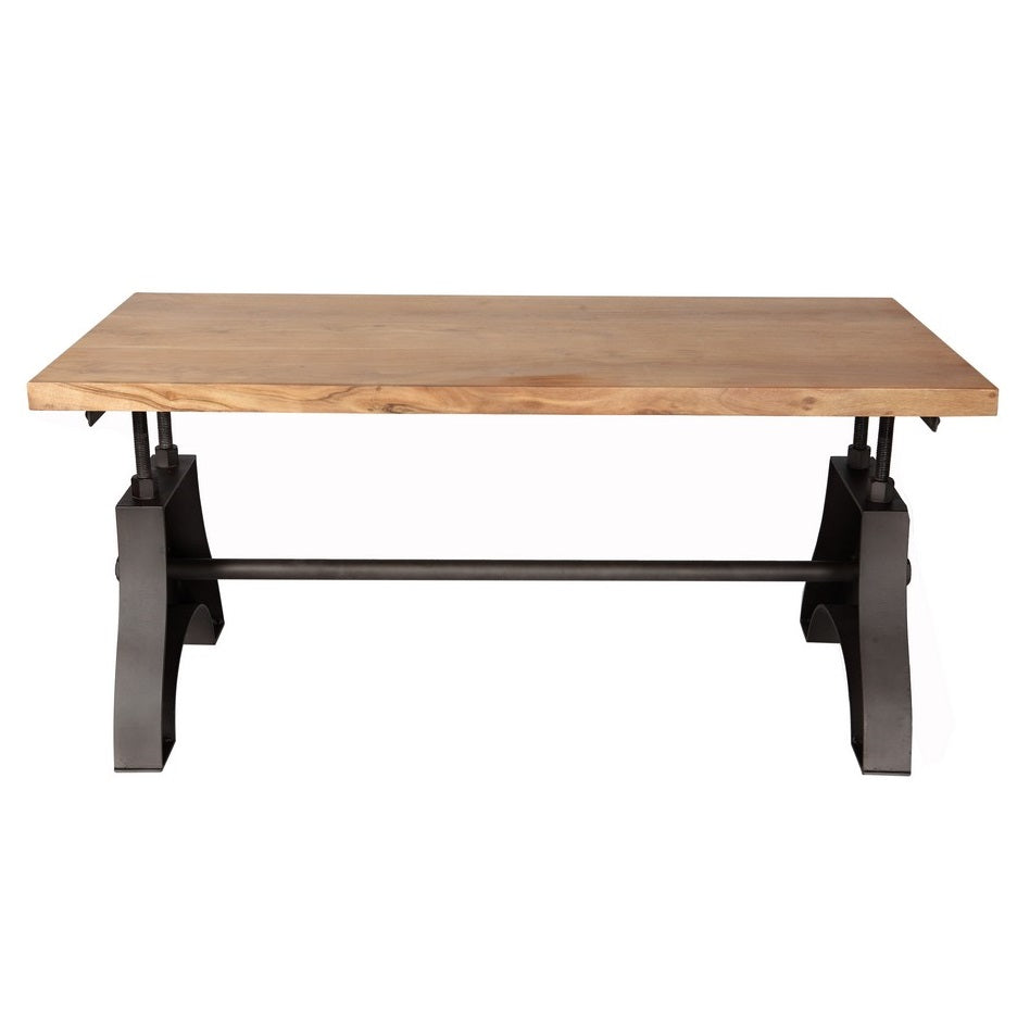 Solid Hardwood Coffee Table With Metal Frame - Evoke