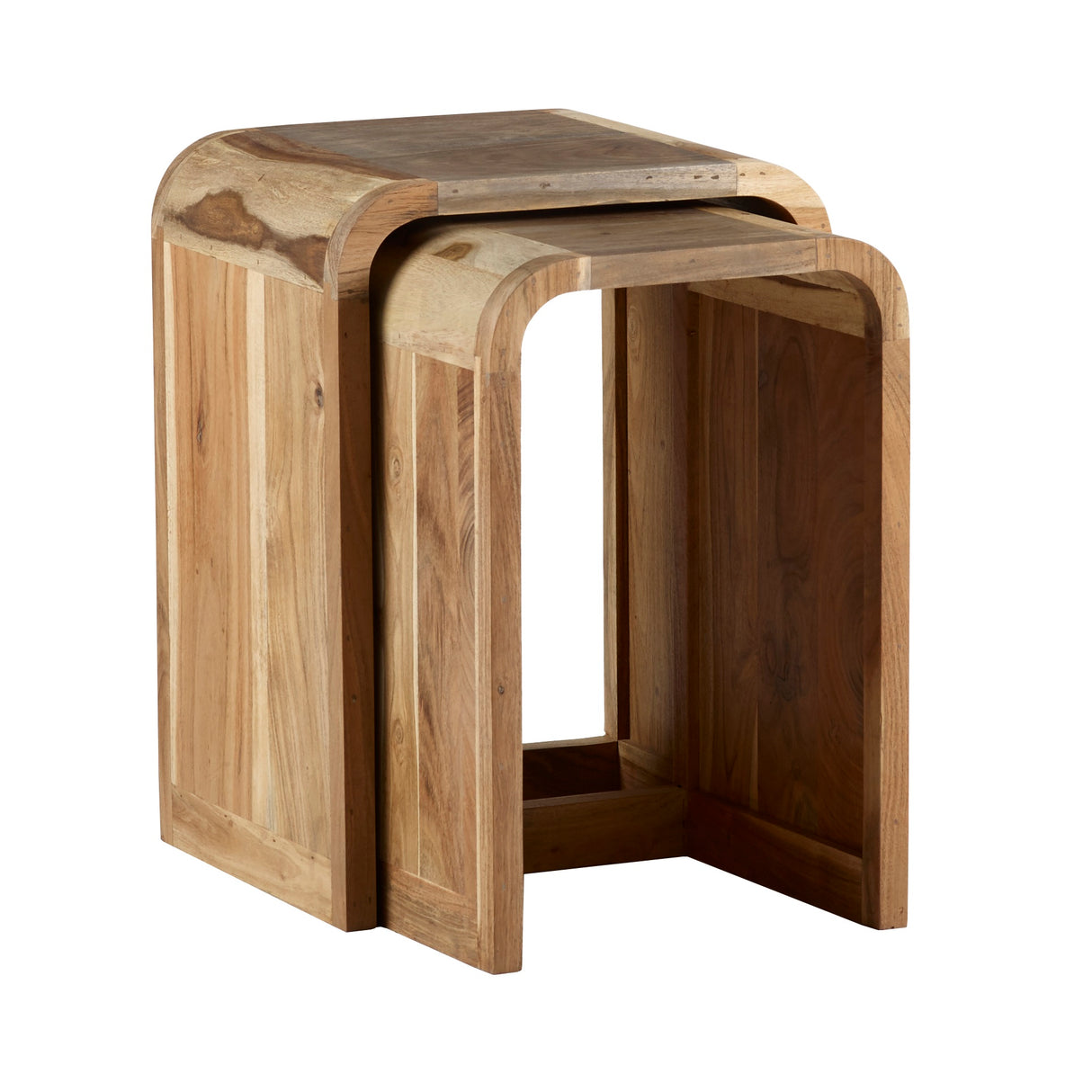 Solid Hardwood Nest Of 2 Tables - Aspen