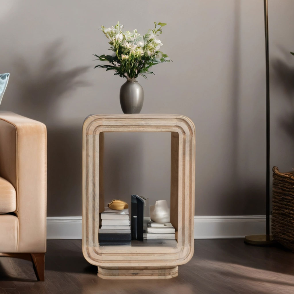 Solid Hardwood Side Table Square - Hudson