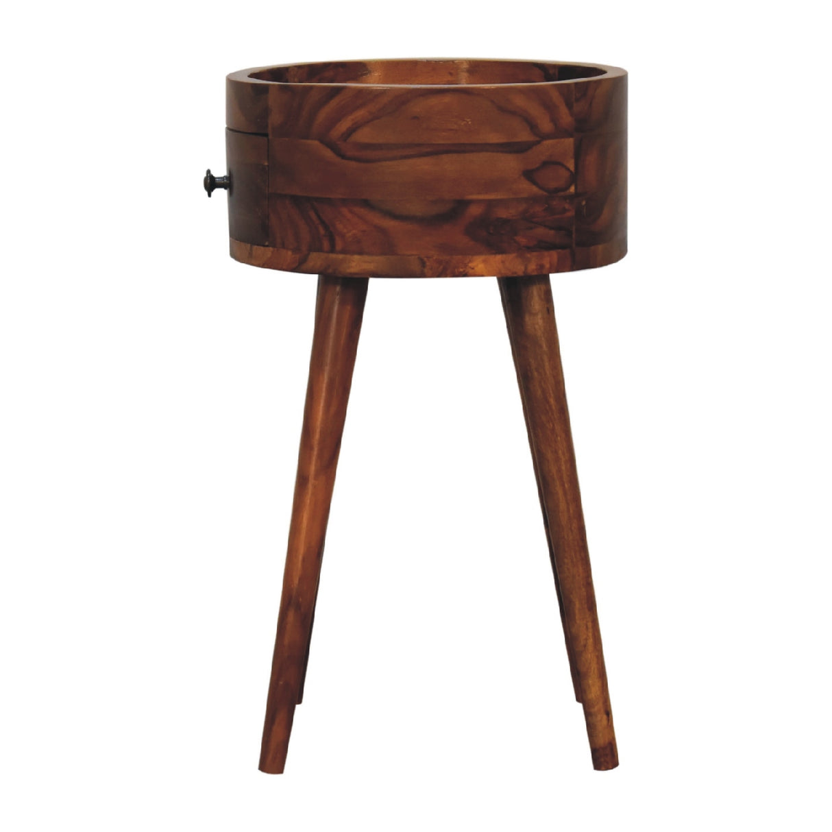 Solid Mango Wood Bedside Cabinet With 1 Drawer - Alina