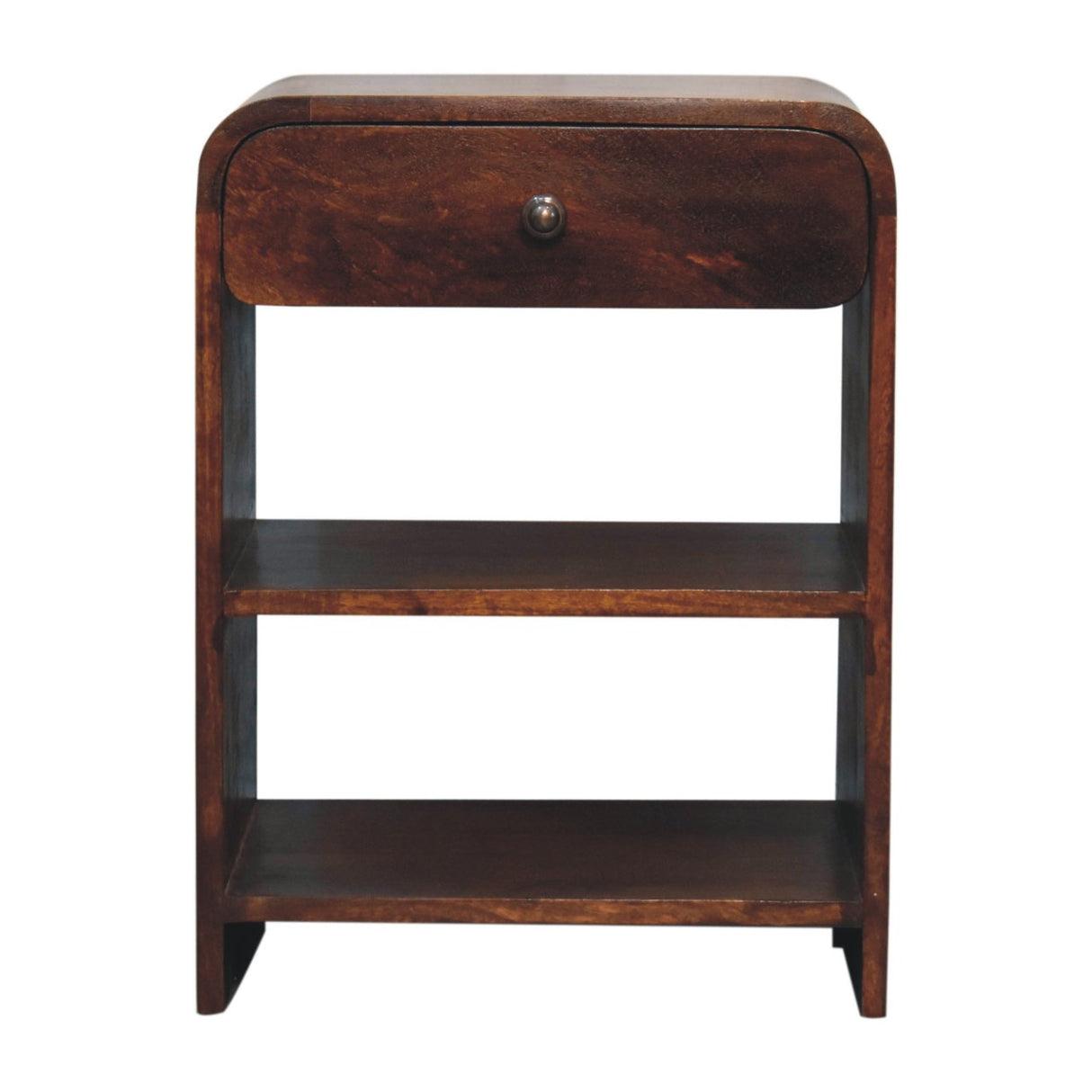 Solid Mango Wood Bedside Cabinet With 1 Drawer - Aspen