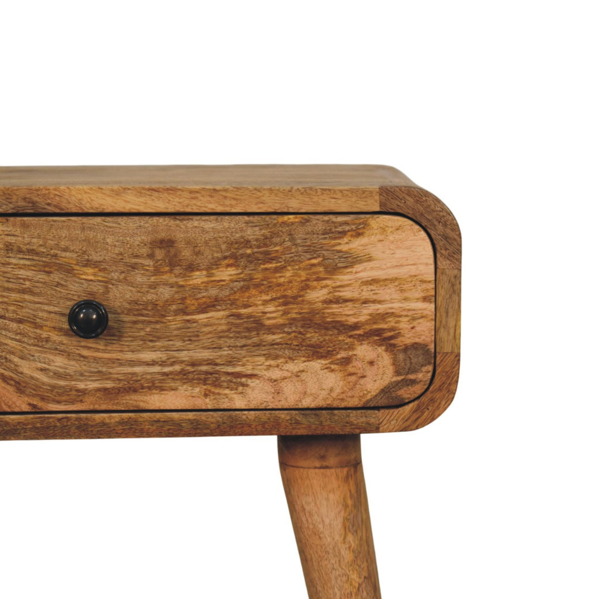 Solid Mango Wood Bedside Cabinet With 1 Drawer - Avora