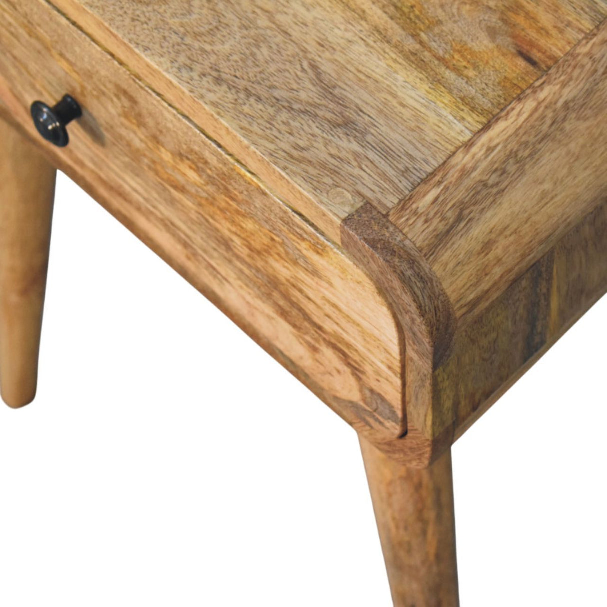 Solid Mango Wood Bedside Cabinet With 1 Drawer - Avora