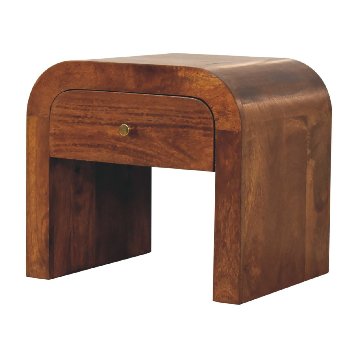Solid Mango Wood Bedside Cabinet With 1 Drawer - Darcy