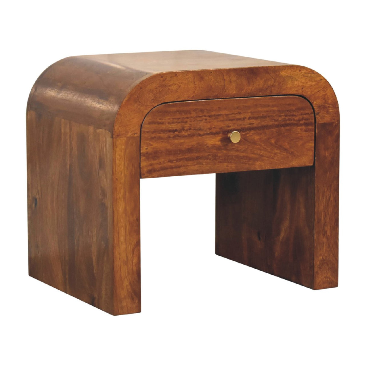 Solid Mango Wood Bedside Cabinet With 1 Drawer - Darcy